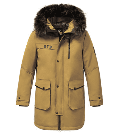 Куртка GoldFarm Long Raccoon Fur Collar Down Jacket (Brown/Коричневый) - 1