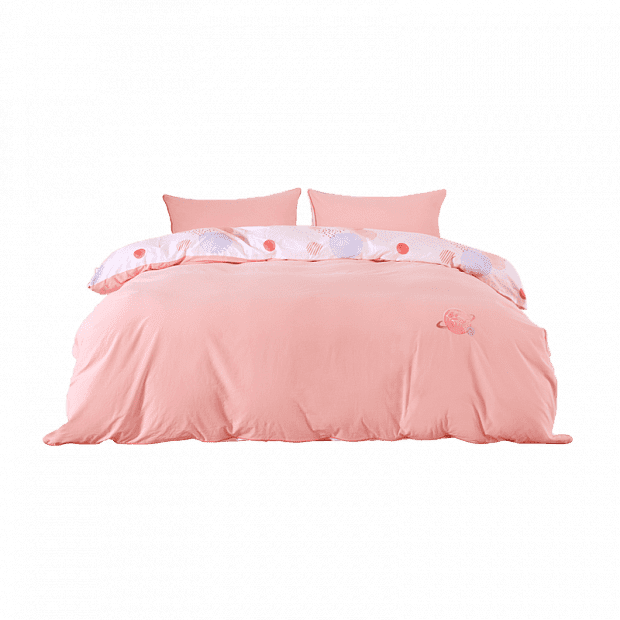 Постельное белье Jseif Mercury Simple Color Washed Cotton Four-Piece (Pink/Розовый) 